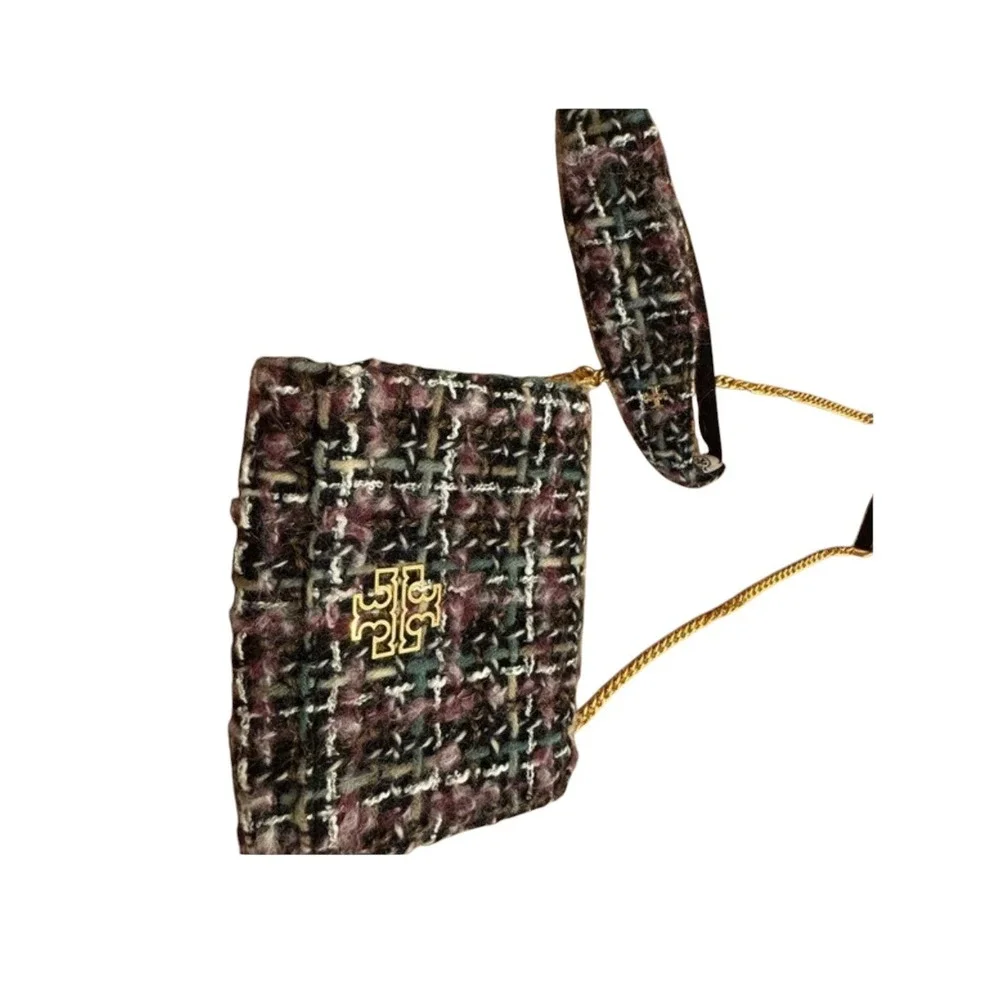 Tory Burch Tweed Crossbody Bag and‎ Matching Headband Set Multi-Color Logo